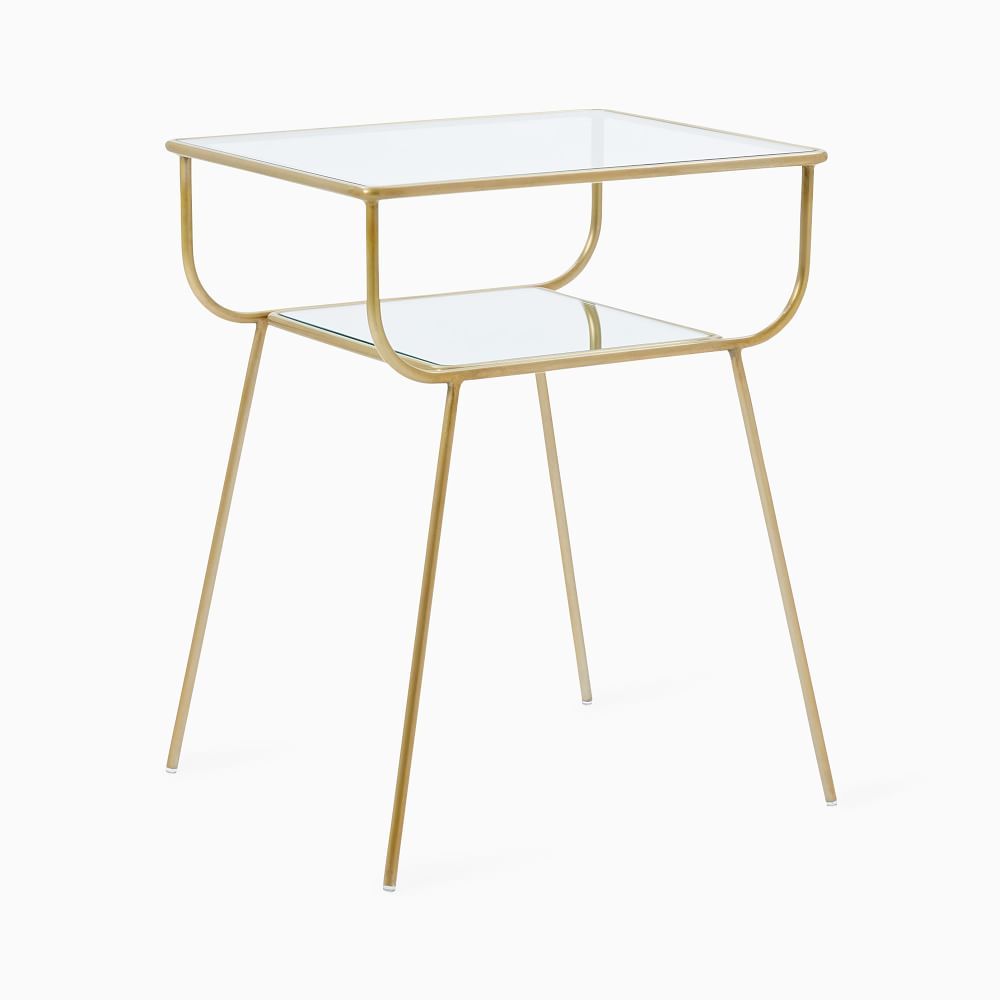 Curved Terrace Bedside Table 48 cm West Elm Australia